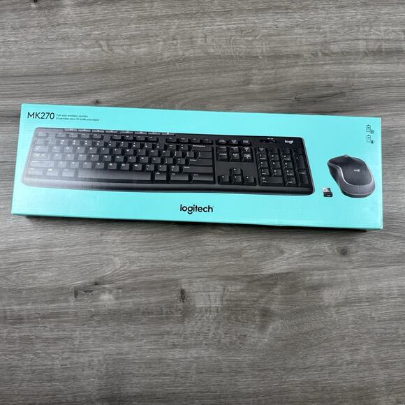 Logitech MK270 Wireless Full Size Keyboard & Mouse Combo Plug And Play **New**
